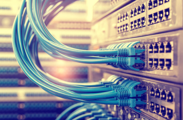 cabling into patch panels